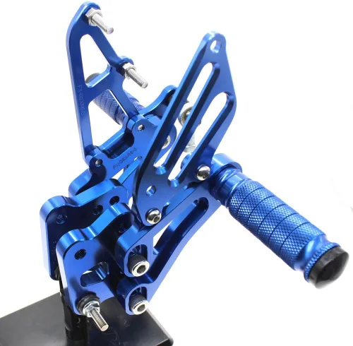 Miniatura 6 de FXCNC Juego de clavijas traseras CNC Billet para motocicleta, reposapiés totalmente ajustables, compatible con GSX-R GSXR 600 750 GSXR600 GSXR750