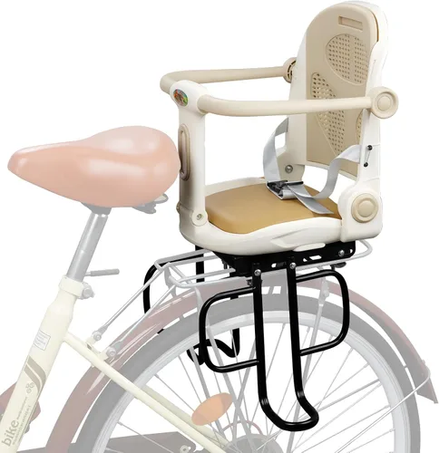 Miniatura 12 de Asiento trasero de bicicleta para niños, asiento trasero de bicicleta para niños, asiento de bicicleta para adultos para bebés de 6 meses a 6 años