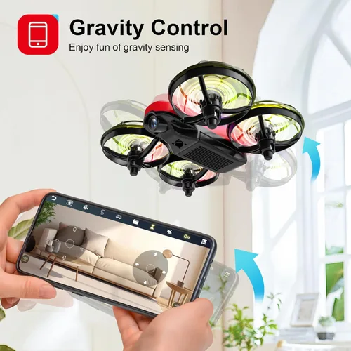 Miniatura 6 de Swifsen dron con cámara para niños y principiantes, juguete de regalo de cumpleaños para niños y niñas, cuadricóptero interior para niños, pequeño