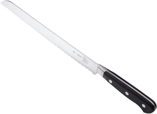 Miniatura 4 de Cuchillo de chef, Mercer Culinary Renaissance, forjado de 8 pulgadas, Cuchillo de 23 cm para pan, Negro Cuchillo para pan