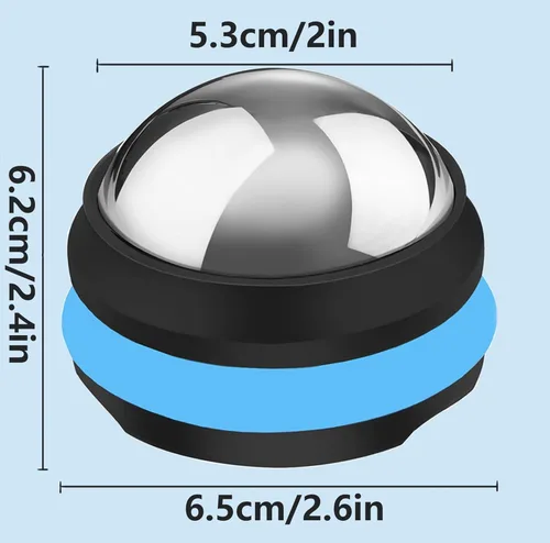 Miniatura 6 de Bola de rodillo de masaje frío, bola de masaje de acero inoxidable para alivio de terapia de frío y calor, rodillo para músculos tejido profundo