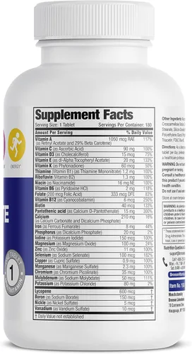 Miniatura 2 de Bronson ONE Daily Multivitamínico Completo para Hombres Multimineral Una Vez al Día Multi para Hombres Activos, 180 Tabletas