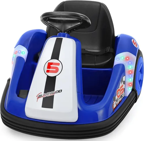Miniatura 10 de ELEMARA Coche Chocador para Niños de 12V con Rueda Grande, 2.2 Mph Máximo, Coches Chocadores para Niños Pequeños con Control Remoto, Coche de Azul
