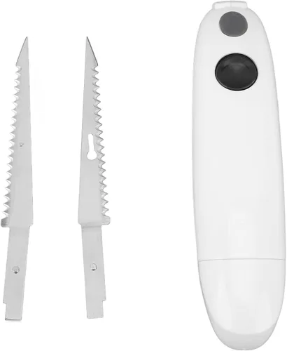 Cuchillo eléctrico, cuchillo a batería, cuchillo de carne inalámbrico de acero inoxidable, cuchillo de filete eléctrico portátil, cuchillo de carne