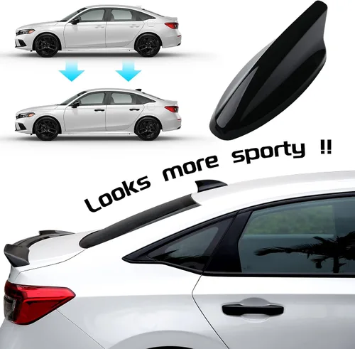 Miniatura 5 de Thenice para Accesorios Honda Civic de 11.ª generación Antena Superior Decoración de Tiburón de Coche Compatible con Honda Civic 2022 2023 2024 2025