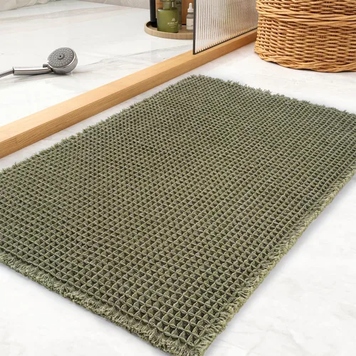 Miniatura 30 de tchdio Tapete de baño con borlas, súper absorbente, antideslizante, ultrasuave, lavable a máquina, con borlas, para el suelo del baño, junto a