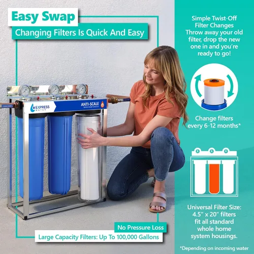 Miniatura 4 de Express Water Filtro de repuesto de agua antiincrustaciones de polifosfato – Filtro de agua de repuesto para toda la casa – Filtro de agua de alta