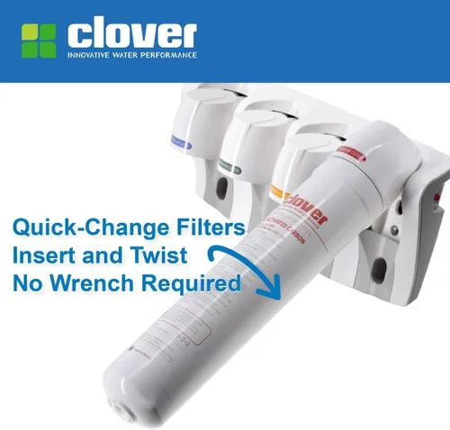 Miniatura 2 de Aquverse Clover - Filtro de repuesto de precarbono para sistema de ósmosis inversa debajo del fregadero Bloque de carbono