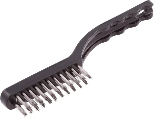 Miniatura 2 de Steelman Cepillo de alambre para mecánicos y pintores, cerdas de acero inoxidable que eliminan el óxido, la pintura y los residuos, mango de agarre