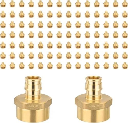 Miniatura 9 de Paquete de 2 accesorios de expansión Niikappu Pex-A, adaptador de flujo completo NPT hembra de 1 pulgada Pex-A x 1 pulgada, accesorio de tubería