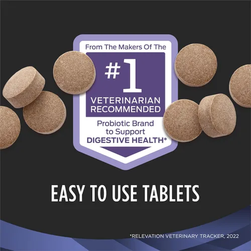 Miniatura 2 de Purina Pro Plan - Suplementos veterinarios Fortiflora Probióticos para perros, tabletas masticables para salud digestiva intestinal y diarrea