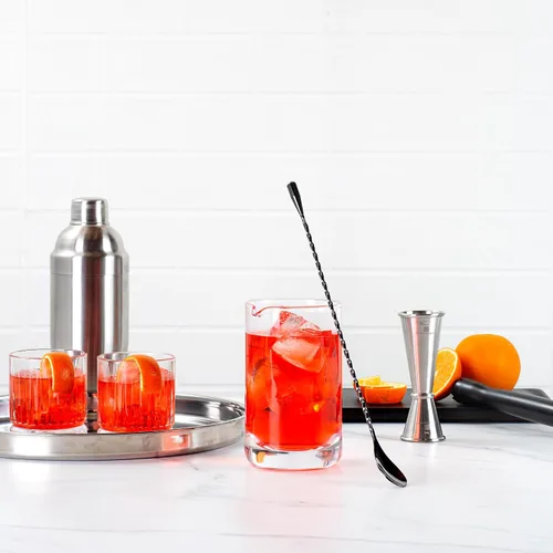 Miniatura 4 de Restaurantware Bar Lux - Cuchara de barra de 12 pulgadas, 1 cuchara agitadora de cóctel con mango de sacacorchos, cuchara mezcladora larga de acero