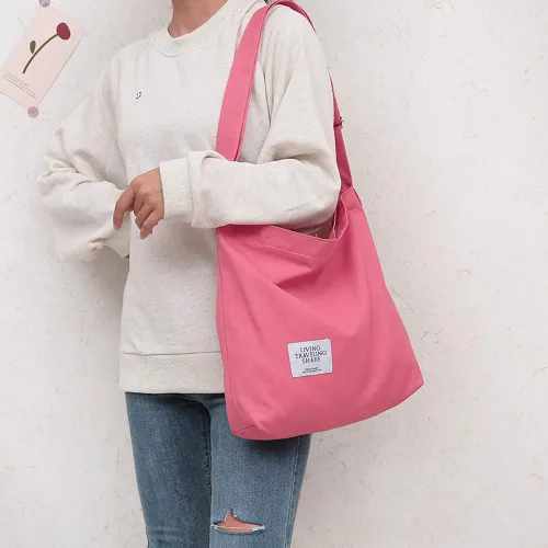Miniatura 155 de Covelin - Bolsa de hombro informal de lona para mujer, estilo bohemio y retro, bolsa de mano, bolso cruzado, tamaño grande