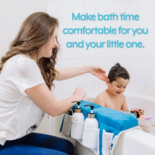 Miniatura 7 de Supa Ant Rodillero de baño – 8 ventosas y acolchado de 1.5 pulgadas. Almohadilla de baño certificada no tóxica para bañera y 5 organizadores