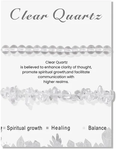Miniatura 43 de Pulseras de cristal curativo para mujer, 2 pulseras de piedra natural de 0.236 pulgadas, pulseras elásticas de cuentas de cristal hechas a mano