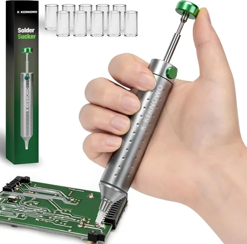 Bomba de desoldadura con ventosa de soldadura, herramienta de desoldadura manual para ingeniero con mecanismo antiobstrucción autolimpiante,