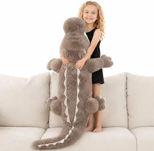 Miniatura 21 de MorisMos Peluche de tiburón gigante de 39 pulgadas, almohada grande de peluche de tiburón para niños, novia, color azul Tiburón azul 39
