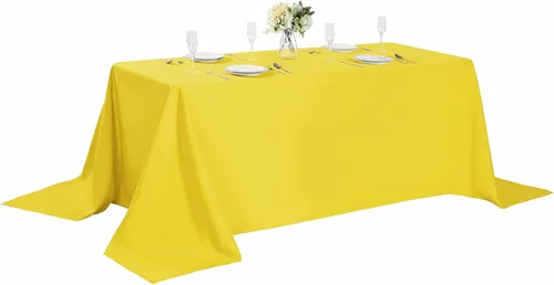 Miniatura 35 de Cupuamon - Mantel rectangular de 60 x 84 pulgadas, tela de poliéster lavable para decoración de bodas, fiestas, cenas y banquetes