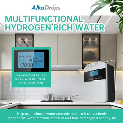 Miniatura 4 de Máquina purificadora de agua ionizador de agua ORP+500 a -800 PH 2.5-11.2 Ácido alcalino Agua El mejor sistema de filtración de agua alcalina