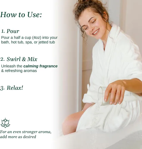 Miniatura 7 de Relax Spa & Bath Sales de baño de aromaterapia para bañera de hidromasaje, baño o spa, bolsa de 2 libras con infusión de magnesio, sal de baño