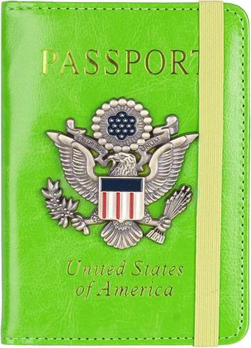 Miniatura 17 de Funda para pasaporte de alta calidad para viajes, con bloqueo RFID, delgada, duradera y apta para viajes, cartera para pasaporte mantiene tus