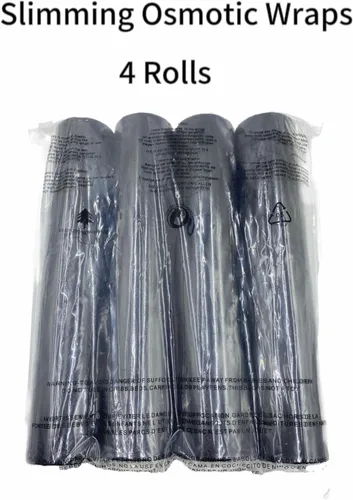 Miniatura 5 de 4 rollos de plástico osmótico envolturas de adelgazamiento osmótico para contorno corporal y adelgazamiento corporal y realzador de suéter negro