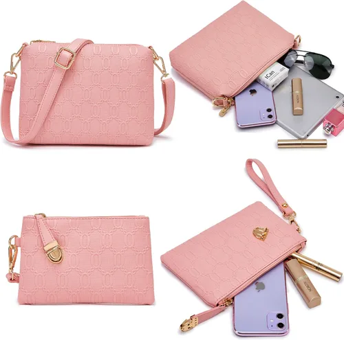 Miniatura 6 de Bolsos de mano de moda para mujer, bolsa de hombro, asa superior, bolsa de mano, juego de 4 piezas