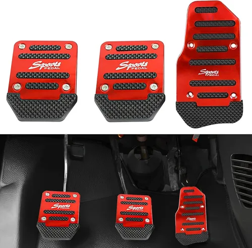 Miniatura 8 de Pack-3 Juego de almohadillas antideslizantes para pedal de automóvil, fundas para pedal de acelerador, protectores de pedal de freno de automóvil