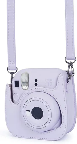 Miniatura 2 de Instant Mini 12 Funda Protectora para Cámara para Fujifilm Instax Mini 12/11, Bolsa de Cámara de Cuero PU Premium con Bolsillo y Correa Removible