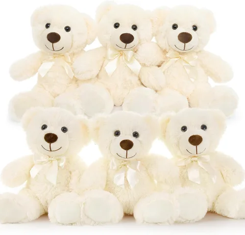 Miniatura 18 de MorisMos 10 Osos de Peluche a Granel para Baby Shower, Osos de Peluche Lindos de 14 Pulgadas Animales de Peluche de Felpa, Pequeños Osos de Peluche