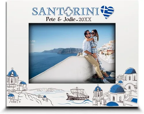 Miniatura 13 de ELLA BUSTA - Marco de fotos Grecia para boda, compromiso, luna de miel, vacaciones en Grecia, símbolos de diseño con impresión UV