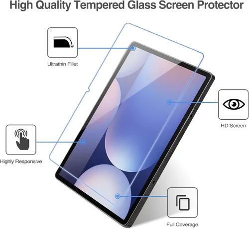 Miniatura 4 de ProCase Paquete de 2 protectores de pantalla para Galaxy Tab S10 Plus/S9 Plus/S9 FE Plus de 12.4 pulgadas, dureza 9H de vidrio templado transparente