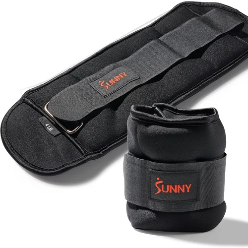 Miniatura 11 de Sunny Health & Fitness Pesas de tobillo (par) – 1,2,3,4,5 libras, opciones ajustables, resistentes al sudor, correa segura para fitness, caminar
