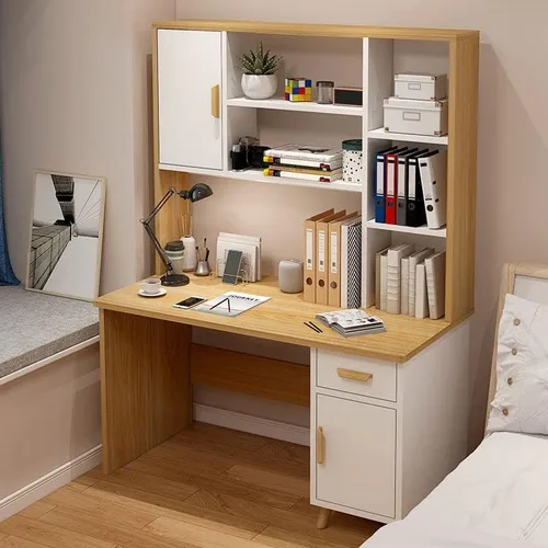 Miniatura 11 de Escritorio de escritura para niños, escritorio de oficina de madera contemporáneo, mesa de estudio resistente para oficina en casa, mesa de trabajo