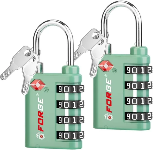 Miniatura 11 de Forge Doble apertura: cerradura con llave o combinación, cerradura aprobada por la TSA para equipaje, estuche pelícano, viajes, gimnasio, escuela