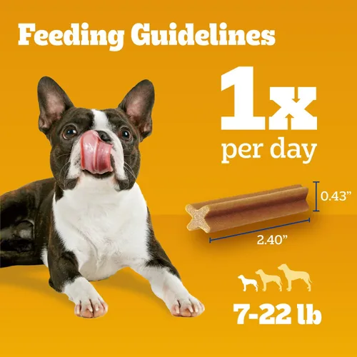 Miniatura 8 de Pedigree Dentastix - Golosinas para perros de raza pequeña y juguete, originales con pollo real, bolsa de 14 onzas (58 golosinas)