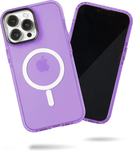 Miniatura 32 de SteepLab Funda de barrera para iPhone 13, protección de 360 grados que absorbe impactos con bisel elevado y colores llamativos (cielo azul brillante)