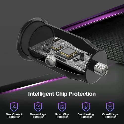 Miniatura 3 de Cargador de coche para iPhone 17 16 15 de carga rápida, cargador de coche USB C de doble puerto de 40 W con 2 cables USB C de 3 pies, adaptador