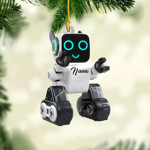 Miniatura 10 de Adorno de robot personalizado 2025, adornos de robot para árbol de Navidad, adorno de robótica, decoración colgante para árbol de Navidad (Robot1)