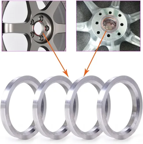 Miniatura 2 de 4 anillos centrados en el cubo de la rueda de 56.1 a 73.1 pulgadas OD = 2.878 in ID = 2.209 in - Anillos de rueda de aleación de aluminio 73.1 a 56.1