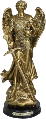 Miniatura 8 de Ebros - Estatua de Arcángel del Consejo Angélico de la Iglesia Católica Ortodoxa Oriental, estatua de 8 pulgadas de alto con placa de nombre