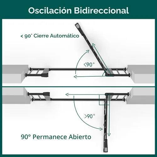 Miniatura 4 de Babelio - Puerta de seguridad con cierre automático para bebés con puerta para gatos, puerta de metal de 73-109 cm para puertas, escaleras, casa