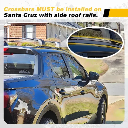Miniatura 2 de Barras transversales para Hyundai Santa Cruz SE SEL Premium Limited 2022 2023 2024 2025 2026, riel de techo con cerradura, portaequipaje