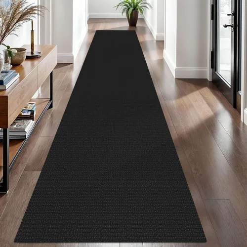Miniatura 37 de EARTHALL Alfombra de pasillo 3x14 pies, alfombras lavables extra largas para pasillos, tejidas, antideslizante, alfombra trenzada para entrada