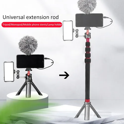 Miniatura 2 de Monopod de aleación de aluminio, 13.2-42.5 in/13.2-42.5 pulgadas, varilla de extensión universal de trípode de tornillo de 1/4