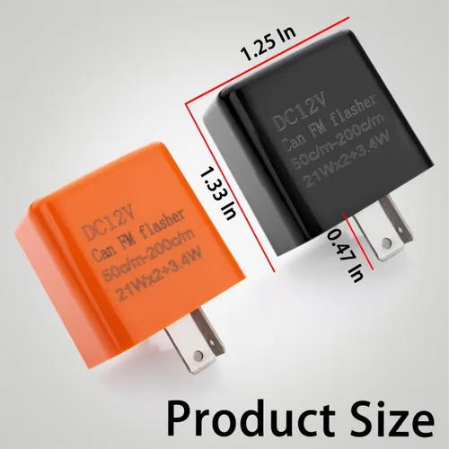 Miniatura 2 de AICEL Relé de intermitente LED de 2 pines electrónico, paquete de 4, relé de intermitente ajustable de velocidad de 12V para señal de giro