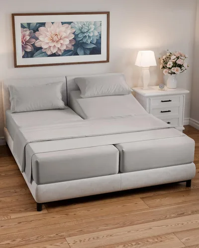 Miniatura 25 de Juego de sábanas tamaño King para RV de 72" x 80" - Sábanas de 4 piezas para cama RV Short Queen - Ultra suaves, transpirables y refrescantes - 01