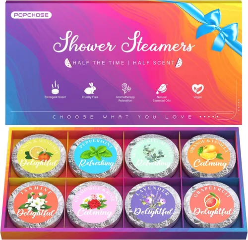 Miniatura 7 de POPCHOSE Vaporizadores de Ducha de Aromaterapia, Rellenos de Media para Mujeres, Regalos de Navidad para Adolescentes y Mujeres, Cuidado Personal