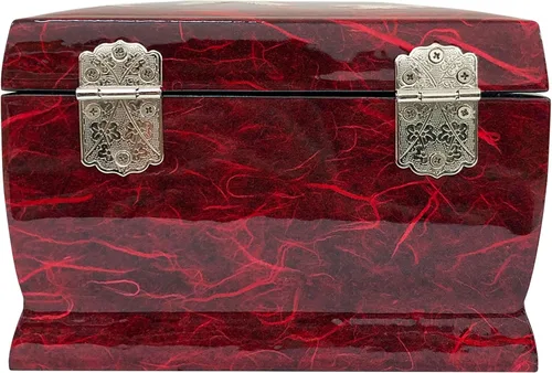 Miniatura 14 de Fun-Store Caja de madera con incrustaciones de nácar con incrustaciones de nácar, caja de madera, diseño de árbol de grúa, espejo, recuerdo, tesoro