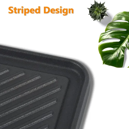 Miniatura 6 de GasSaf Plancha reversible de hierro fundido, sartén de doble cara perfecta para estufas y parrillas de gas, 10 x 10 pulgadas